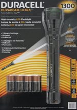 Duracell 1300 Lumen Flashlight with Zoom, Batteries Included
