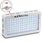 King Plus 1200w Double Chips Full Specturm Led Grow Light for Greenhouse and Indoor Plant Flowering Growing (10w Leds) (1200W)