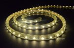 CBConcept® UL Listed, 65 Feet, 7200 Lumen, Warm White 3000K, Dimmable, 110-120V AC Flexible Flat LED Strip Rope Light, 1200 Units 3528 SMD LEDs, Waterproof IP65, Accessories Included, Size: 0.45 Inch Width X 0.28 Inch Thickness- [Christmas Lighting, Indoor / Outdoor Rope Lighting, Ceiling Light, Kitchen Lighting] [Ready to use]