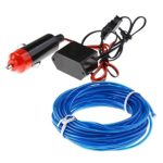 5M Neon LED Light Glow EL Wire String Strip Rope Tube + 12V Power Inverter Kit – Blue