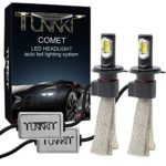 TUNNKIT LED Headlight H4/9003, Conversion Kit- COB Chips-High Beam 9600LM, Low Beam 6400LM 120W 6000K Pure White- Comet Series LED Headlights for DRL/Fog Light/ High Beam/ Low Beam Upgrade