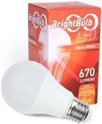 LED Light Bulb – 9W BrightBulb LED LightBulbs A19, High Efficiency, 10-Year Guarantee, Warm White (9W = 60-75W Traditional) – Single Bulb
