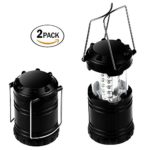 Begana Portable Camping Lantern Flashlights with 30 LED Bulbs – Restractable & Lightweight & Water Resistant Camping Light, Great for Hiking & Camping & Emergencies & Travel, Black