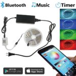 12v RGB Led Strip lights 5050 Non-waterproof Lighting Kit By Bluetooth APP Controlled for iPhone Android