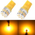 Alla Lighting Amber Yellow 194 168 2825 175 192 W5W LED T10 Wedge Super Bright High Power 3014 18-SMD LED Lights Bulb for License Plate Interior Map Dome Side Marker Light
