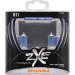 SYLVANIA H11 SilverStar zXe High Performance Halogen Headlight Bulb, (Pack of 2)