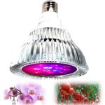 Heckia LED Plant Grow Light Bulb, High Efficient for Hydroponic Garden Greenhouse Aquatic,E27 Base 12W, 12 LEDs, 2Blue + 10Red