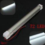 Audew 340MM 12V 4.5w 72 LED Light Bar with On / Off Switch (2 Piece)