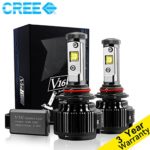 CougarMotor LED Headlight Bulbs All-in-One Conversion Kit – H11 (H8, H9) -7,200Lm 60W 6000K Cool White CREE – 3 Year Warranty