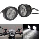 2X 15W Universal Motorcycle Scooter 4 LED Driving Fog Spot Light Headlight Lamp