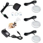 Dimmable LED Under Cabinet Lights Aiboo 3 Lamps Kit with RF Remote Control for Home Kitchen Counter Lighting (Daylight 5000K)