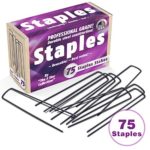 75 6-Inch Garden Landscape Staples / Stakes / Pins – Made in USA – Strong Pro Quality Built to Last. Best Weed Barrier Fabric, Lawn Drippers, Irrigation Tubing, Wireless Dog Fence
