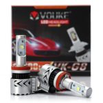 VK-G8 H11 H8 H9 12000LM LED Headlight Conversion Kit, Low Beam Headlamp, Fog Driving Light, HID or Halogen Head light Replacement, 6500K Xenon White, 2pcs- 2 Year Warranty