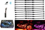 Million Color 10pc Flex Strip Motorcycle Underbody LED Neon Accent Light Kit with RGB controller