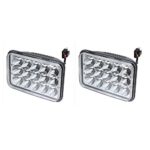 Turbo SII Rectangular 4×6 Inch LED Headlight Bulb Sealed Beam Replace HID Xenon H4651 H4652 H4656 H4666 H6545 Projector lens Fit For Peterbilt Kenworth FREIGHTLINER 2PC
