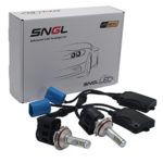 SNGL® Super Bright LED Headlight Bulbs – Adjustable Focus Length Conversion Kit – 9007 (HB5) – 110w 10,400Lm 6000K Cool White – 2 Yr Warranty