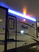 New RV Camper Motorhome Travel Trailer 16′ WHITE LED Awning Party Light w/Mounting Channel & White PCB 12v Light