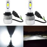 Alla Lighting 8000lm Xtremely Super Bright 6000K Xenon White High Power Mini 9006 HB4 LED Headlight Conversion Kits Lamps Replacement