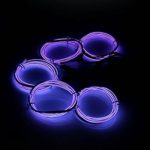 SOLMORE 5 X 1 Metre EL Wire Neon Glowing Strobing Light Waterproof LED Strip Electroluminescent Wire Kit for Halloween Party Xmas Indoor Outdoor Decoration (Purple)