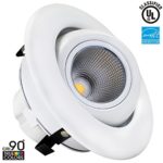 10W 4-inch Dimmable Gimbal Directional Retrofit LED Recessed Lighting Fixture, 75W Equivalent 2700K Warm White Remodel Adjustable Recessed Ceiling Light Downlight (Energy Star, Title24, UL-classified)
