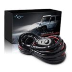 Mictuning LED Light Bar Wiring Harness Off Road Power Relay 30 Amp Fuse ON-OFF Switch(2 Lead 12ft)