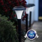 GardenJoy 10 Pack of Outdoor Solar Garden Lights. Transform Your Yard Path Lawn & Landscape Lighting