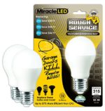 Miracle LED 604716 3-Watt Rough Service Garage Door Light, Long Life Energy Saver Bulb, Cool White, 2-Pack