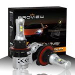 BROVIEW V8 LED Headlight Bulbs w/ Clear Arc-Beam Kit 72W 12,000LM 6500K White Cree LED Headlight Conversion for Replace HID & XENON Headlights 2 Yr Warranty – (2pcs/set)(H13 9008)
