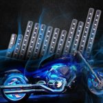 12Pcs Motorcycle LED Light Kit Multi-Color Flexible Strips with Remote Controller Flashing, Jumping, Fading for Car SUV Truck Bike ATV Interior Exterior