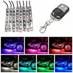 AUDEW Motorcycle ATV 8 Strip RGB LED Kit Remote Controller Multi Color Neo Light Glow