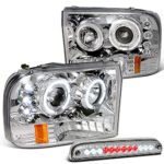 Ford F250 F350 F450 F550 Halo Projector Headlights+Led Stop 3Rd Brake Lamp