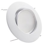 TORCHSTAR 10W 5/6inch Gimbal LED Recessed Light Retrofit Kit 75W Equivalent, Energy Star UL Classified Light Fixture, Adjustable LED Directional Ceiling Down Light Fits Recessed Can – 5000K Daylight