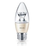 Philips 435065 40 Watt Equivalent Dimmable LED B13 Medium Base Decorative Candle Light Bulb Soft White