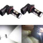 JDM ASTAR Extremely Bright Max 50W High Power 9005 HB3 LED Bulbs for DRL or Fog Lights, Xenon White