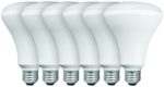 TCP New 65 Watt Equivalent, 6-Pack BR30 LED Flood Light Bulbs, Non-Dimmable, Soft White, RLVBR306527ND6