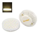 Bonlux LED Gx53 30pcs 5050smd LED Chips Warm White Under Cabinet Light Ac110v Gx53 LED Puck Light (Pack-2)