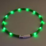 LED Dog Collar Light Up Night Safety Collar USB Rechargeable Waterproof for Outdoor Adjustable One Size Fits All (4 Colors)
