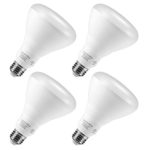 BR30 LED Bulbs,LuminWiz 9W 5000K 750lm Crystal White Dimmable Flood Light Bulb,65W Equivalent,Medium Base (E26),Dimmable,UL Listed,ENERGY STAR- (Pack of 4)