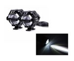 Super Bright 30W 1500LM CREE U5 LED Front Light Motorcycle Driving Fog Spot light Truck Bicycle Travel Camp Lamp Night Headlight Black， With Installation Tools, pack of 2