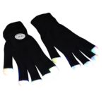 #1 Premium LED Lighting Gloves, Flashing fingers, Rave gloves, colorful party dance gloves, Birthday, EDM, Disco, Dubstep party, 6 light flashing modes (Black, Type 1)
