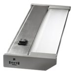 120V Dimmable LED Under Cabinet Metal Light Bar – AQUC (12″, Satin Nickel)