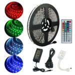 ALED LIGHT® 5050 10M 600Leds RGB 60leds/m SMD Non-Waterproof Color Changing Led Strips Light Kit +44 key IR Remote+24V/6A AC Power Supply for Home lighting and Kitchen Decorative