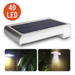 49 LED Solar Lights, Motion Sensor Security Detector Street Light, Super Bright Solar Powered Outdoor Security Light, for Yard Garden Stairs Outside Wall Driveway Pathway ( Silver )