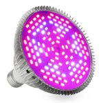 LVJING Full Spectrum 80W Led Grow Light Bulb, E27 Base, 120pcs 5730smd, Red/Blue/IR//UV/White Light, AC 85~265V, for Indoor Plants Garden Greenhouse Hydroponic System Growth and Lighting