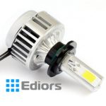 Ediors® Super Brights Three Sides 360 Degrees Emitting LED Headlight Conversion Kit, 72W 6600LM 3000K 6000K COB CREE LED Replaces Halogen & HID Bulbs (H7, 6000K – Cool White)