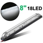Partsam 12V 8″ Led Marker White Light Slim Line LED Utility Strip For Any Application 18LED