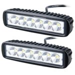 Oplips 2 X 18W 6” SPOT LED Work Light Bar Lamp Driving Fog DRL Offroad SUV 4WD Car Truck