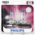 Philips 9003 VisionPlus Upgrade Headlight Bulb, Pack of 2