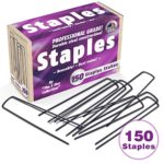 150 6-Inch Garden Landscape Staples / Stakes / Pins – Made in USA – Strong Pro Quality Built to Last. Best Weed Barrier Fabric, Lawn Drippers, Irrigation Tubing, Wireless Dog Fence