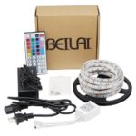 BEILAIC 16.4FT SMD 5050 Waterproof 300LEDs RGB Color Changing Flexible LED Strip Light with 44 Key IR Remote Controller and 12V 6A Power Supply for Home Christmas Party Decorative
